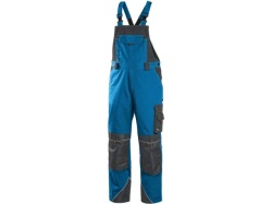 Salopeta de lucru CXS Sirius cu dungi reflectorizante - Azur Blue - Img 1
