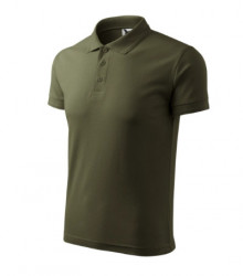 Tricou polo pique cu guler military green Malfini