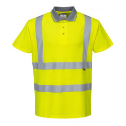 Tricou polo poliester cu benzi reflectorizante Portwest