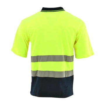 Tricou polo reflectorizant galben fluo bumbac-poliester Sara - Img 2