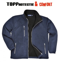 Geaca polar cu design sport gri, negru, bleumarin Portwest - Img 3