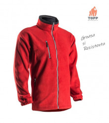 Jacheta polar rosie groasa extrem de rezistenta Coverguard