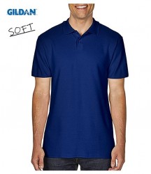Model nou Tricou polo cu guler de vara SOFT bleumarin Gildan