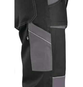 Pantaloni salopeta lucru Bicolor mecanci auto negru-gri - Img 4
