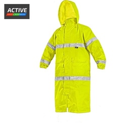 Pelerina de ploaie galbena cu dungi reflectorizante CXS