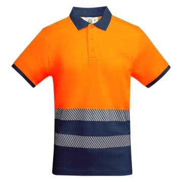 Tricou polo reflectorizant din material tehnic cu mânecă scurtă - Img 3
