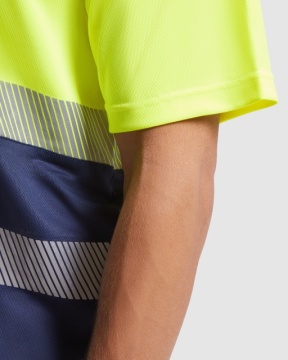 Tricou polo reflectorizant din material tehnic - Img 3