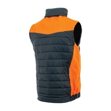 Vesta de lucru hibrida din matlasate si inserții softshell | Confort termic și flexibilitate Gri + Portocaliu