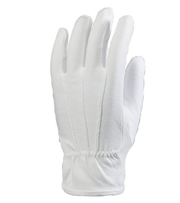 12x Manusi albe din bumbac cu picouri Elegante Horeca - Img 3