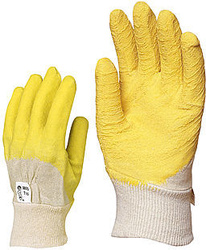 12x Manusi protectie imersate cu Latex galben
