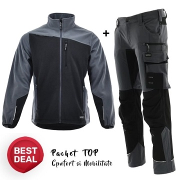 Costum de lucru: Hanorac polar si Pantaloni elastici | confort si flexibilitate Sara