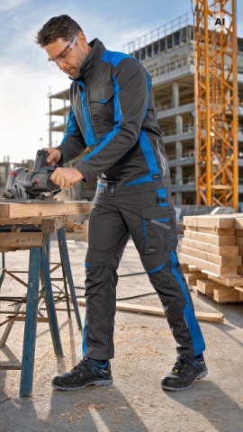 Costum salopeta lucru: Confortabil și funcțional | Pantaloni si Jacheta Sara - Img 2