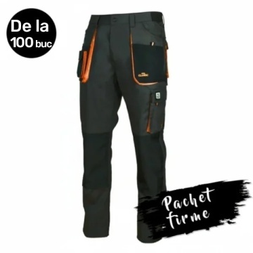 De la 100x Pantaloni de lucru talie negru/portocaliu rezistent Cel mai mic pret