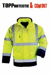 Geaca PU AIRPORT fluo, model 4 in 1, impermeabila Coverguard