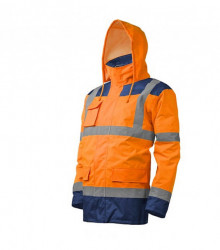 Geaca reflectorizanta fluorescenta 4 in 1 Orange 300D Oxford Coverguard - Img 5