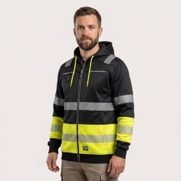 Hanorac reflectorizant barbati cu gluga Sir Safety, calitate premium