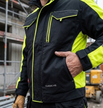 Jacheta reflectorizanta de lucru - negru-galben - Img 2