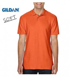 Model nou Tricou polo cu guler de vara SOFT portocaliu Gildan