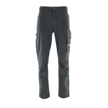 Pantaloni de lucru Flexibili cu design simplu | Gri-Portocaliu - Img 1