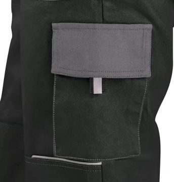 Pantaloni salopeta lucru Bicolor mecanci auto negru-gri - Img 5