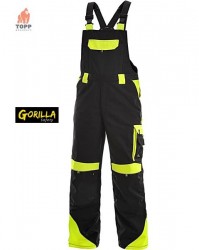 Salopeta lucru industriala contrast negru/galben CXS
