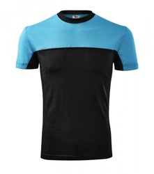Tricou Bicolor 109 turcoaz-negru Malfini - Img 2