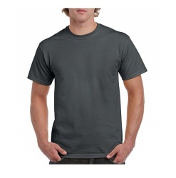 Tricou bumbac de calitate gri inchis Gildan