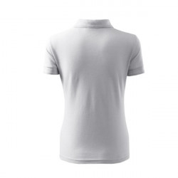 Tricou polo pique alb 200gr pentru dame Malfini - Img 2