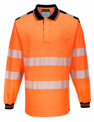 Tricou polo reflectorizant cu maneci lungi, respirabil Portwest - Img 3