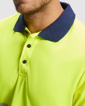Tricou polo reflectorizant din material tehnic - Img 4