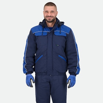Ultime - Costum salopeta de iarna bleumarin jacheta + pantaloni - in limita stocului - Img 5