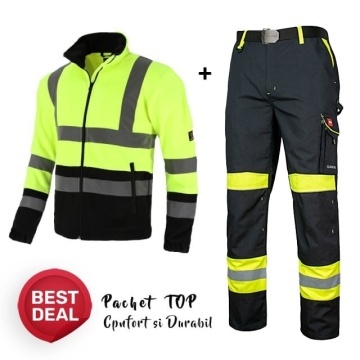 Costum de lucru reflectorizant: Pantaloni si Polar