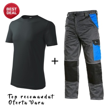 Costum de lucru vara salopeta lucru plus tricou CXS - Oferta vara