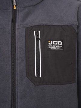 Fleece cu fermoar gros și durabil JCB - Img 2