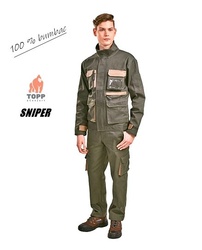 Jacheta de lucru 100% bumbac, verde vanatoresc Sniper - Coverguard - Img 2