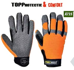 Manusi de performanta inalta portocalii cu aderenta X-grip - lichidare Portwest
