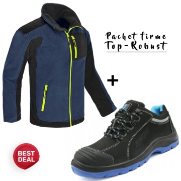 Pachet de lucru robust: Hanorac Polar, Pantofi piele S3