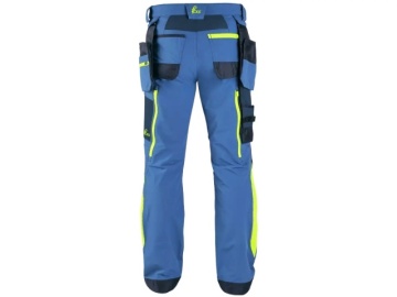 Pantaloni de lucru 4-way stretch cu Cordura CXS Naos albastru contrast - Img 3