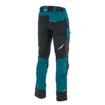 Pantaloni de lucru confortabili din bumbac elastic, albastru petrol Sara - Img 2