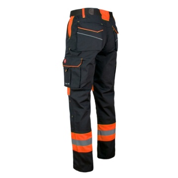 Pantaloni de lucru Reflectorizanti negru + portocaliu - Img 2