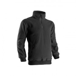 Pulover de iarna gros cu fermoar scurt negru Angara Coverguard