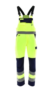 Salopeta de lucru reflectorizanta galben fluo Sara