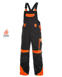Salopeta lucru rezistenta contrast negru/orange CXS