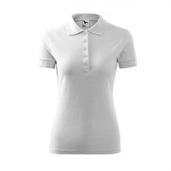 Tricou polo pique alb 200gr pentru dame Malfini