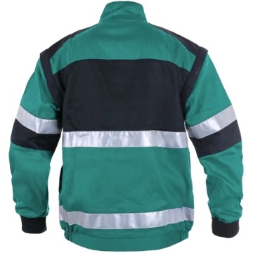 Costum salopeta verde jacheta + pantalon bumbac cu elemente reflectorizante CXS - Img 4