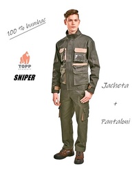 Coverguard Costum lucru jacheta + pantaloni verde vanator 100% bumbac - Lichidare