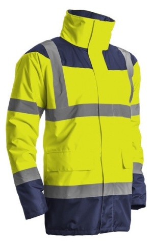 Geaca reflectorizanta iarna galben / bleumarin Coverguard