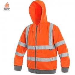 Hanorac reflectorizant cu gluga portocaliu CXS