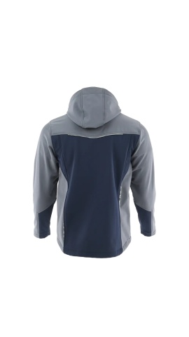 Jacheta de lucru Softshell cu gluga | Gri + bleumarin Sara - Img 2
