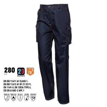 Pantaloni multinorm protectie ignifugi, arc electric, antistatice si antichimic Sir Safety